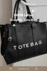 SHEIN Letter Graphic Tote Bag