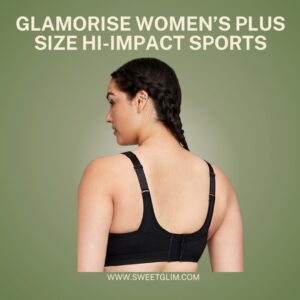 Glamorise Women’s Plus Size Hi-Impact Sports Bra Underwire
