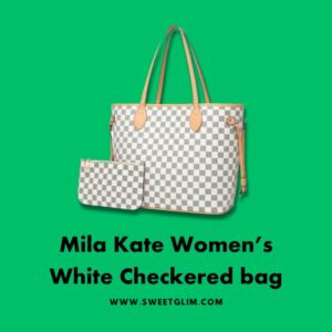 Mila Kate Women’s White Checkered bag
