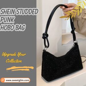 SHEIN Studded Punk Hobo Bag