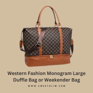 Western Fashion Monogram Large Duffle Bag or Weekender Bag