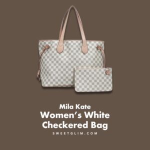 Mila Kate Women’s White Checkered Bag