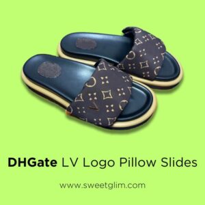 DHGate LV Logo Pillow Slides