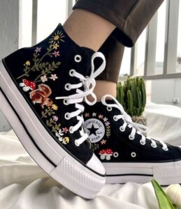 Floral Converse Shoes #5