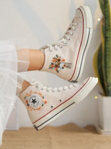 Floral Converse Shoes #8